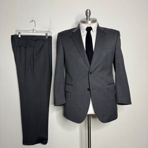Jos. A. Bank Gray Suit with Black Accents